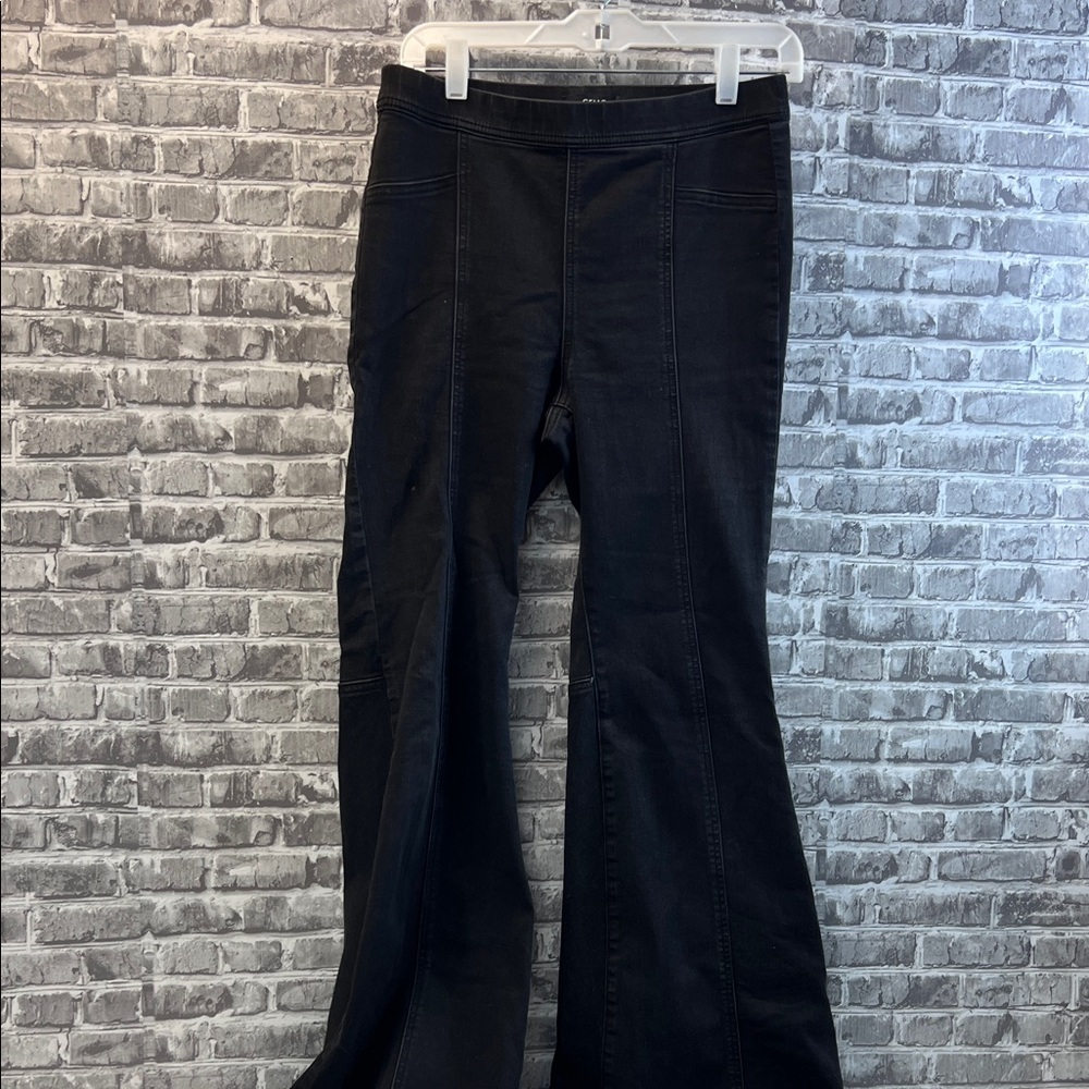 Black Cello Flared Pants